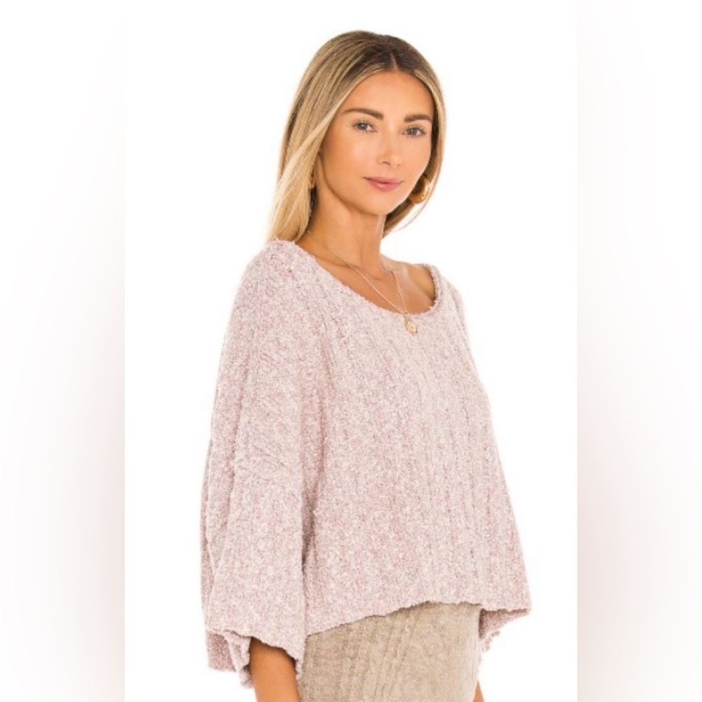 Free People Good Day Pink Knit Sweater